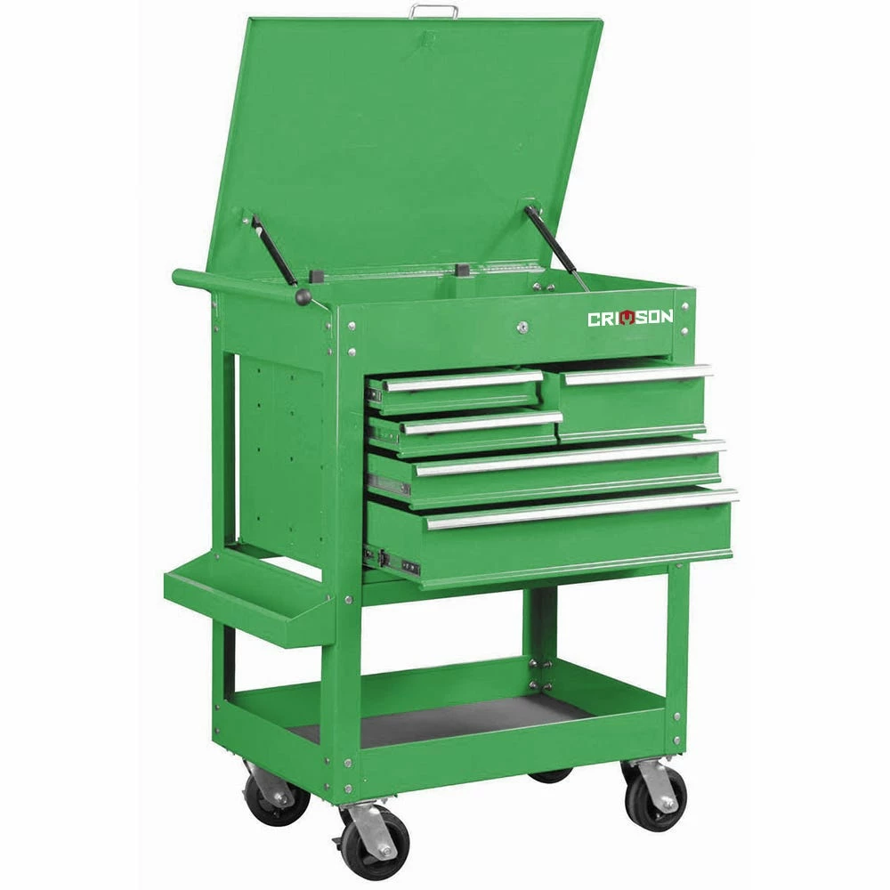 Crimson Force Green 30in 5 Drawer Tool Cart - MW-0308GN - Tool Chests - Image 3