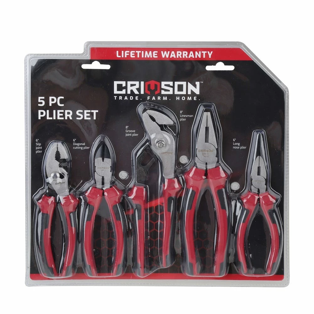 Crimson Force 5 Piece Pliers Set - CT-2432-016 - Cutters & Nippers