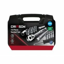 Crimson Force Tools 13 Piece 1/4" Drive Metric Socket Set In Case - 7019205 - Sockets & Socket Sets