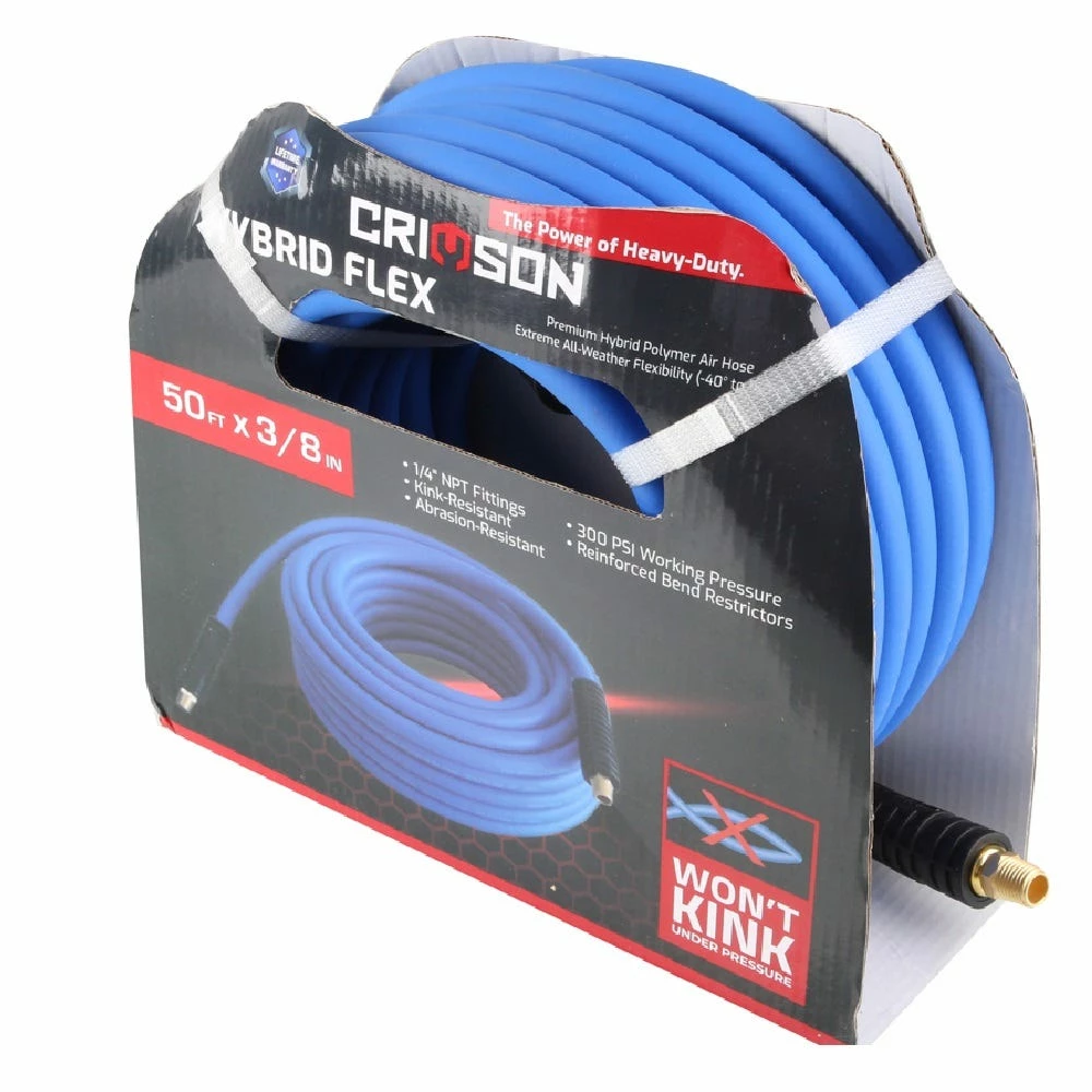 Crimson Force Air Hose Hybird Flex 3/8" x 50' - RKF-89-920-0204-49633 - Air Compressor Accessories - Image 2