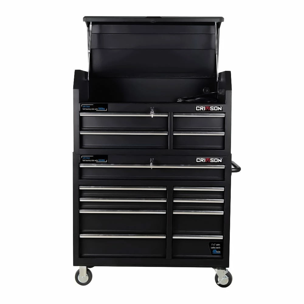 Crimson Force Top 4 Drawer 42" Gloss Black - CT421804ASC-RK - Tool Boxes - Image 8