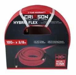 Crimson Force Air Hose Hybird Flex 3/8" x 100' - RKF-89-890-0204-49633 - Air Compressor Accessories