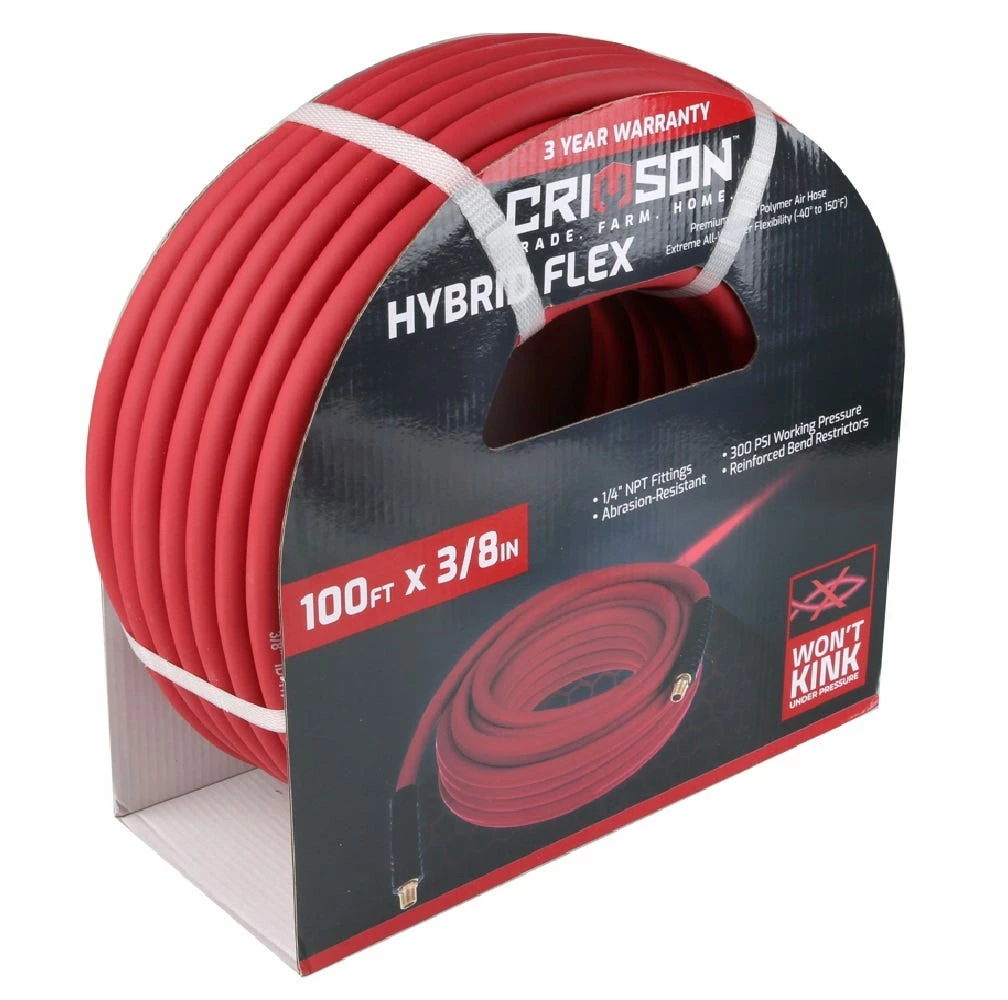 Crimson Force Air Hose Hybird Flex 3/8" x 100' - RKF-89-890-0204-49633 - Air Compressor Accessories - Image 2