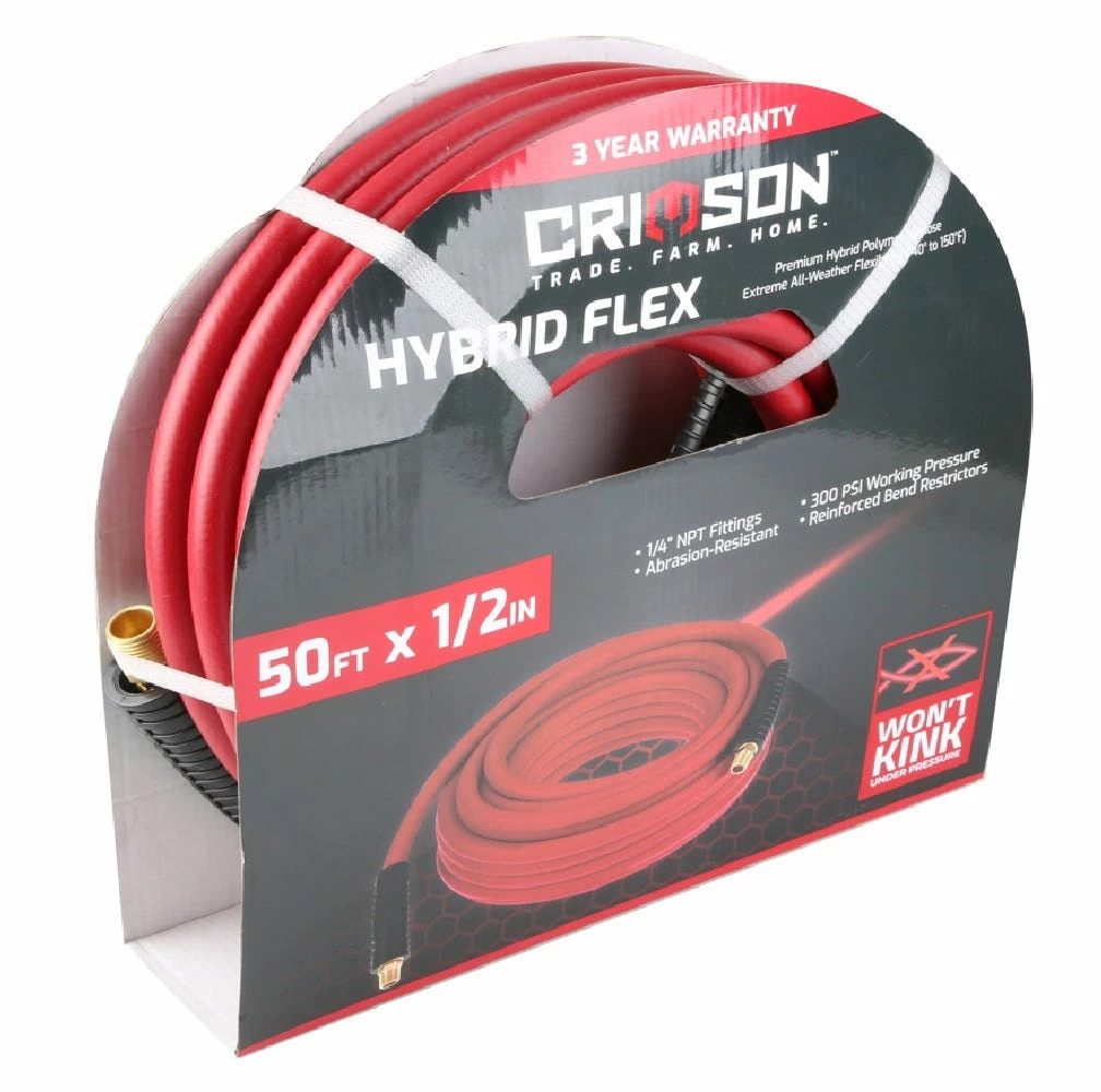 Crimson Force Air Hose Hybird Flex 1/2" x 50' - RKF-89-891-0204-49633 - Air Compressor Accessories - Image 2